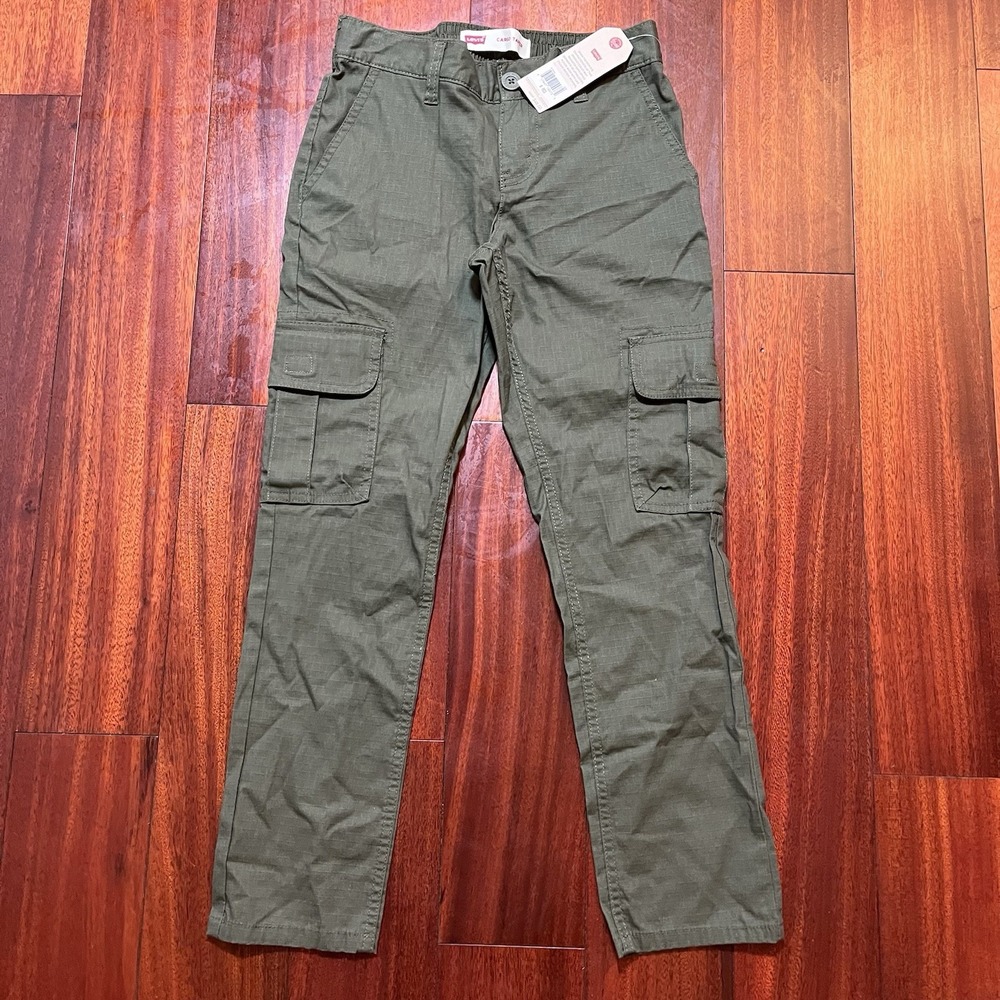 Levis Pants Womens 8 Reg 24x22 Olive Green CARGO TAPER Ripstop NWT MSRP $48